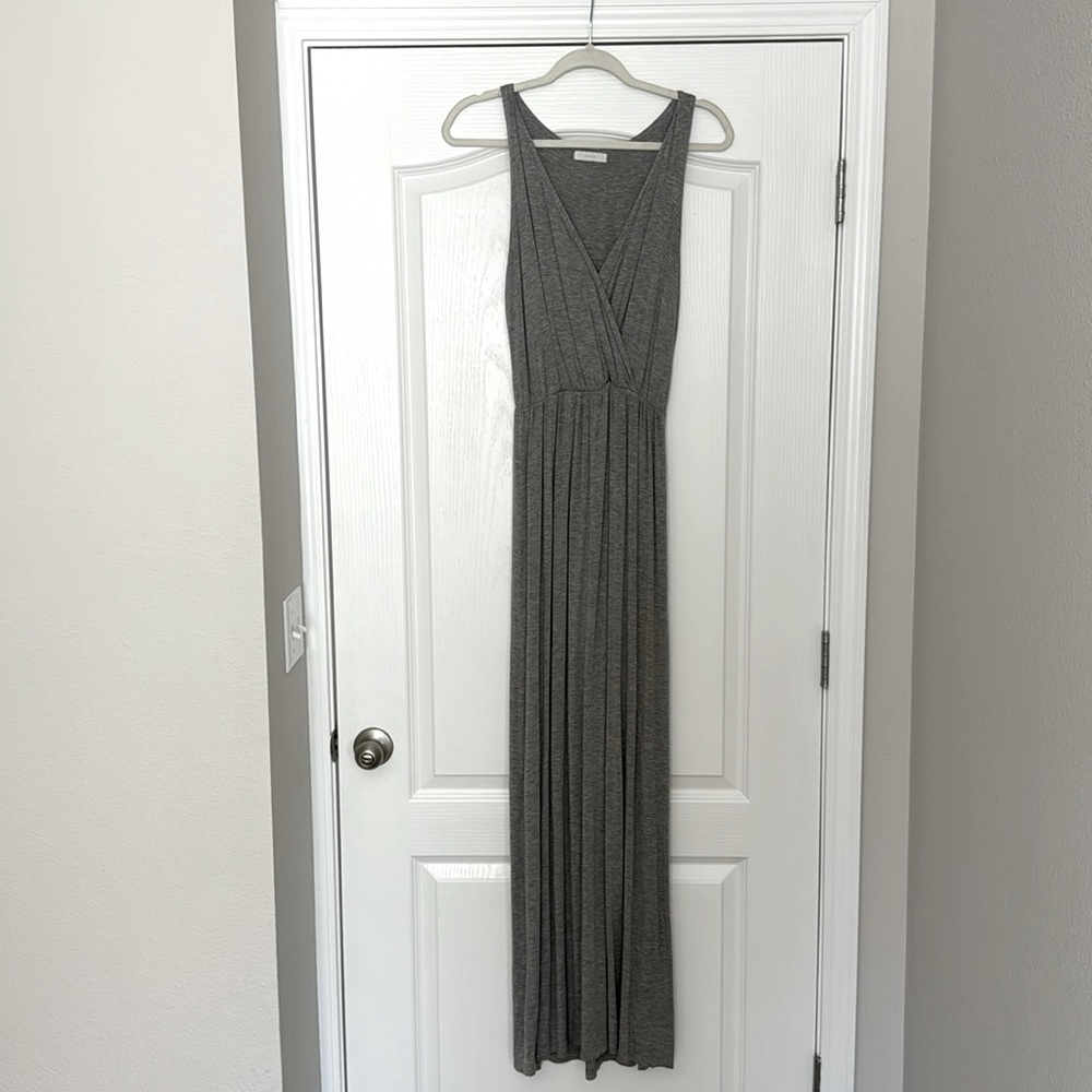 LUSH gray maxi dress
